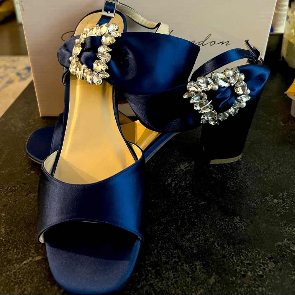 Paradise London open toe wrapped ankle heels